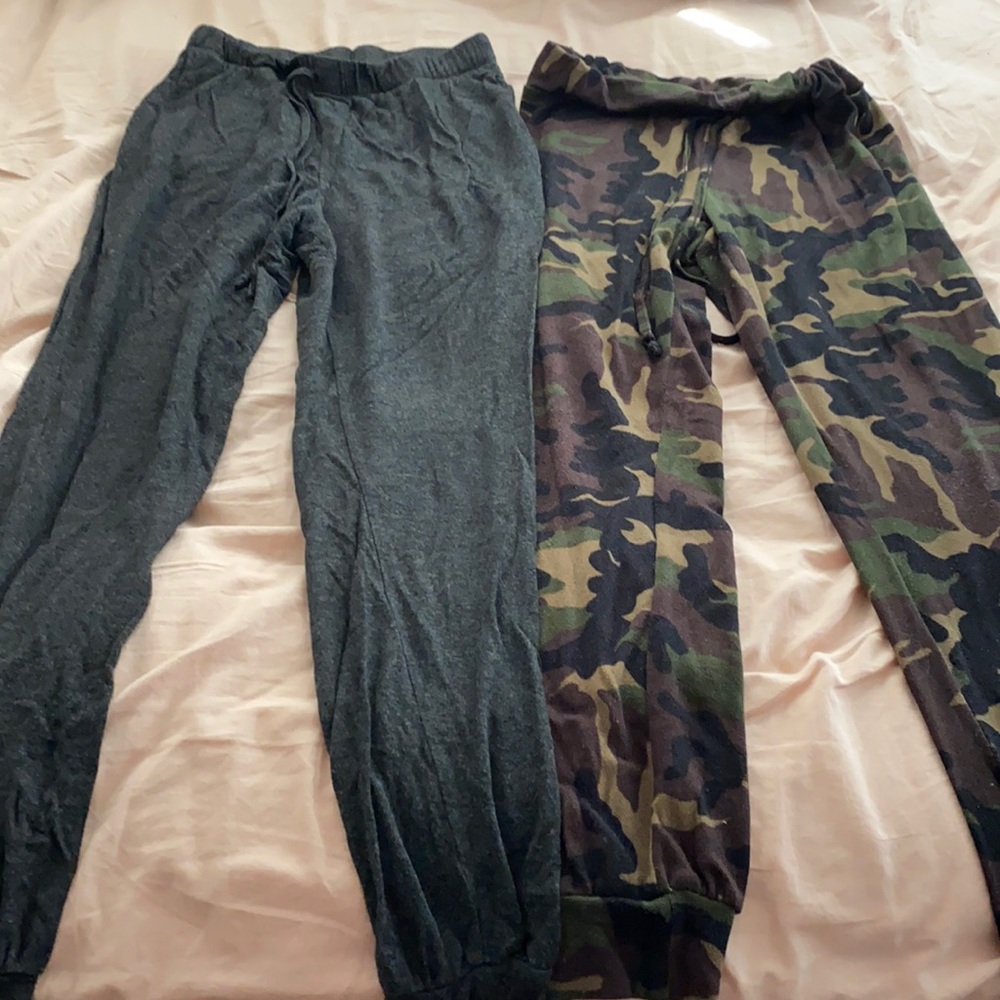 Grey and camo sweat set